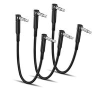 RUXELY Guitar Patch Cables 30CM 3-Pack,6.35mm Effects Pedal Board Lead