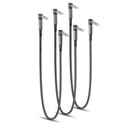 RUXELY Guitar Patch Cables 60CM 3-Pack,6.35MM Effects Pedal Board Lead