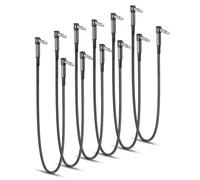 RUXELY Guitar Patch Cables 60CM 6-Pack,6.35MM Effects Pedal Board Lead