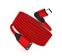 RUXELY Right Angle USB C Extension Cable 2M,90 Degree Type C 3.1 Gen2 10Gbps Female to Male Extender Cord,4K 60Hz L-Shaped USBC Thunderbolt 3 for MagSafe Charger,iPhone 15 16,MacBook,iPad Air 4 5 Pro