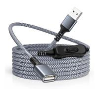 RUXELY USB-A Male-to-Female Extension Cable with On/Off Switch 1 M | USB Extension Cable Support Data and Power,Type A Charger Cord with Toggle for Fan,LED Lamp,USB Flash Drive,Keyboard,Mouse