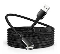 RUXELY USB-A Male-to-Female Extension Cable with On/Off Switch 1 M | USB Extension Cable Support Data and Power,Type A Charger Cord with Toggle for Fan,LED Lamp,USB Flash Drive,Keyboard,Mouse