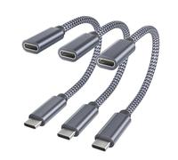 RUXELY USB C Data Blocker Adapter 3Pack for iPhone 17 17e 16 15,60W Charge Only Type-C Cable,Data Blocking Defender,Protect Against Juice Jacking,USB Power Connector for Samsung Galaxy S26,iPad Air
