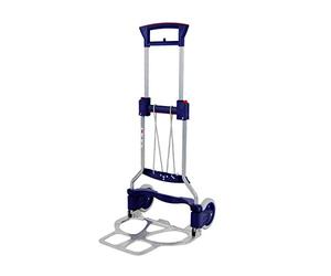 RuXXac Business 2234-71V3 Folding Trolley, Load Capacity: 125 kg, Space-Saving Storage, Including Mounting System, Powder-Coated Steel Frame, Puncture Proof Tyres, Aluminium Shelf