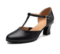 RUYBOZRY Character Shoes for Women T-Strap 1920s Dance Shoes for Latin Salsa Tango Standard Ballroom Dance Shoes 2.5"