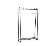 ruyi-1986 Free Standing Coat Rack Gold Coat Rack Bedroom Storage Shelf Home Floor Modern Hanging Clothes Rack Multifunctional(Black)