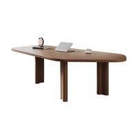 ruyi-1986 PC Desk Modern Minimalist Home Office Desk Irregular Solid Wood Writing Creative Workstation with 3 Table Legs(XXL)