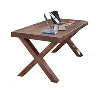 ruyi-1986 PC Desk Solid Wood Desk Rustic Study Office Table, Modern and Simple Style, Ideal for Dining, Writing(S)