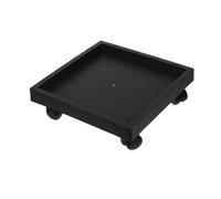 ruyi-1986 Plant Tray Plant Drainage Tray with Rollers Square Flower Pots Wheelbarrow(Black)
