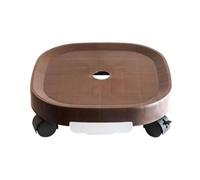 ruyi-1986 Plant Tray Simple Plant Tray with Roller Wheel Flower Pot Decoration(Bruin)
