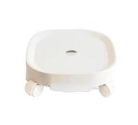 ruyi-1986 Plant Tray Simple Plant Tray with Roller Wheel Flower Pot Decoration(White)