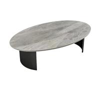 ruyi-1986 Side Tables Rock Tea Table, Living Room, Small Household, Bar, Oval(Gris,XL)
