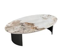 ruyi-1986 Side Tables Rock Tea Table, Living Room, Small Household, Bar, Oval(Multi-colored,Medium)