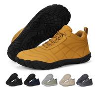 RUYI Barefoot Shoes Men's Barefoot Shoes Women with Wide Toe Box and Zero-Drop Solhe Lightweight Soft Fitness Shoes Breathable Non-Slip Trekking Hiking Shoes Walking Shoes, A01 yellow., 6 UK