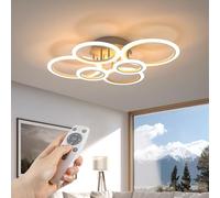 RUYI Ceiling Lights,72W 80cm LED Aryli Modern Ceiling Lighting with Remote Control,Chandeliers Dimmable 2800-7000K,6 Ring Lights for Living Room,Bedroom,Bathroom,