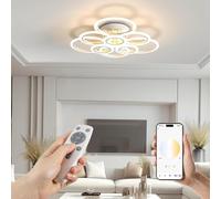 RUYI Modern 9 Ring Ceiling Light, LED, White, 9R, Living Room, Bedroom, Dining Room, Kitchen