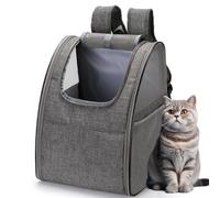 RUYICZB Cat Backpacks for Carrying Cats, Pet Backpack Carrier for Small Dogs And Cats, Breathable Mesh Dog Backpack, Portable Cat Carrier for Travel, Hiking, Walking,Gray