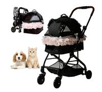 RUYICZB Detachable Carrier Pet Stroller,Dog Stroller with Mesh Window for Pet to go Out,4 Wheels Cat Stroller with Swivel Front Wheel and Rear Wheel Breaks