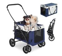 RUYICZB Dog Cat Cage Jogger Stroller for Medium Small Dogs Cats,4 Wheels Pet Stroller with Detachable Carrier and Breathable Mesh,Foldable Pet Stroller