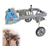 RUYICZB Dog Wheelchair for Back Legs, Adjustable Dog Wheel Chair, Assist Small Pets with Paralyzed Disabled Hind Limbs Recover Mobility, Pets Cart with Wheels Leg Brace Hip Support,L