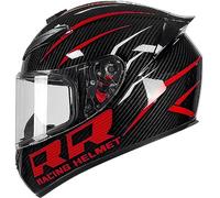 RUYICZB Fashion Cool Full Face Motorcycle Helmets with Clear Sun Visor for Adults Men And Women Motorbike Moped Street Bike Racing Crash Helmet DOT/ECE Approved,D,L