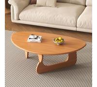 RUYICZB Mid Century Modern Triangle Coffee Table,Solid Wood Center Table for Small Living Room,Modern Contemporary Coffee Tables,Farmhouse Accent Center Tables for Small Spaces,cherry,83 * 57cm