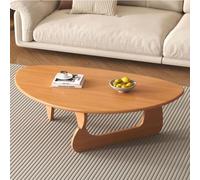 RUYICZB Mid Century Modern Triangle Coffee Table,Solid Wood Center Table for Small Living Room,Modern Contemporary Coffee Tables,Farmhouse Accent Center Tables for Small Spaces,cherry,110 * 78cm