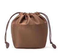 RUYICZB Nylon Purse Organizer Insert for Handbags,Round Handbag Organizer Storage,Drawstring Designed Tote Bag Organizer Insert,Perfect for Bucket Bag,Round Cosmetic Bucket