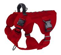 RUYICZB Tactical Harness for Large Dogs No Pull Adjustable Pet Harness Reflective Working Training Easy Control Pet Vest Military Service Dog Harnesses with Handle & Metal Buckle,Red,M