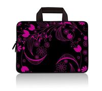 RUYIDAY 14 15 15.4 15.6 inch Laptop Handle Bag Computer Protect Case Pouch Holder Notebook Sleeve Neoprene Cover Soft Carrying Travel for Dell Lenovo Toshiba HP Chromebook ASUS Acer (Dreamy Flowers)