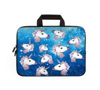 RUYIDAY 14 15 15.4 15.6 inch Laptop Handle Bag Computer Protect Case Pouch Holder Notebook Sleeve Neoprene Cover Soft Carrying Travel for Dell Lenovo Toshiba HP Chromebook ASUS Acer (Blue Unicorn)