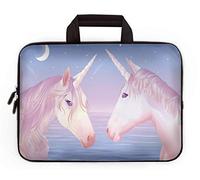 RUYIDAY 14 15 15.4 15.6 inch Laptop Handle Bag Computer Protect Case Pouch Holder Notebook Sleeve Neoprene Cover Soft Carrying Travel for Dell Lenovo Toshiba HP Chromebook ASUS Acer (Two Unicorn)