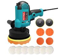 RUYIKA 5inch Electric Car Polisher 800W Buffer Polishing Machine Sander Pads Kit, 6 Variable Speed, 12Pcs Accessories