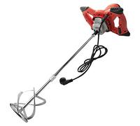 RUYIKA Cement Mixer, 2100W Electric Plaster Paddle Mixer Mortar Paint Stirrer Whisk, 6 Variable Speeds, UK Plug, Ideal for Mixing Feed, Plaster, Paint, Cement, Mortar etc (Red)