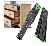 RUYUFE 22 inch Drawer Slides Full Extension Ball Bearing Drawer Rails Soft Close Side Mount Drawer Heavy Duty Runner 3 fold Drawer‘s Slides for Cabinet Kitchen 100lb Capacity 1 Pair