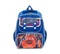 Ruz - Cars 12 Inch Pre-School backpack with Padded Back and Adjustable Straps, Medium, Blue, A28228, Blue, M, Backpack