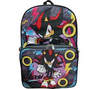 Ruz Sonic The Hedgehog 16 Inch Backpack W/Detachable Matching Lunch Box, Sonic - Shadow Kid's School Bag, Blue-red, L, Shadow
