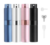 RUZAR Perfume Atomiser, Pocket Perfume Travel Bottle, 8ML Refillable Perfume Spray Bottle Easy to Refill Empty Atomiser for Purse, Handbag, Pocket and Luggage
