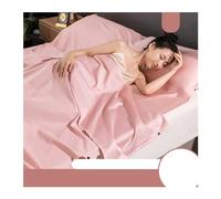 RUZGAR 100% Cotton Sleeping Bag Liner with Zipper Adult Travel Sheet Sleep Sack Single Double Travel Sleeping Bag for Hotels Camping Hiking (Color : Pink, Size : 160x210cm-63x82)