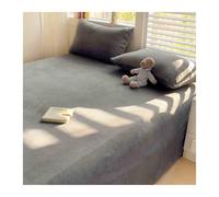 RUZGAR Flannel Flat Sheet only Twin Full Queen Size Multicolor Super Soft Fleece Top Sheet Fluffy Extra Plush Bedding(Dark gray,160x230cm)