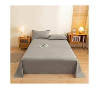 RUZGAR Waterproof Flat Sheet Twin Full Queen Size Cotton Bed Sheet Mattress Protector Sheet Bed Cover for Twin Full Queen Size Bed(Light Gray,230x245cm)