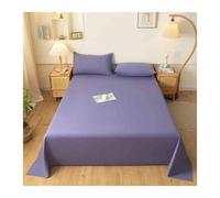RUZGAR Waterproof Flat Sheets Twin Full Queen Size Bed Sheet Mattress Protector Sheet Luxury and Soft Bedspread(Purple,200x230cm)