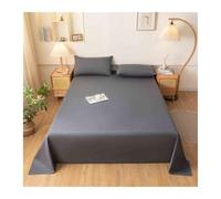 RUZGAR Waterproof Flat Sheets Twin Full Queen Size Bed Sheet Mattress Protector Sheet Luxury and Soft Bedspread(Dark Gray,160x230cm)