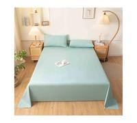 RUZGAR Waterproof Flat Sheets Twin Full Queen Size Bed Sheet Mattress Protector Sheet Luxury and Soft Bedspread(Dark green,160x230cm)