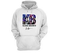 RUZHI RARE Men Kane Brown Hoodie Sweatshirt White S