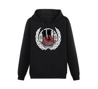 RUZHI RARE Men Skinhead Docs Ska Punk Hardcoreoden's Hoodie Graphic Sweatshirt Black L