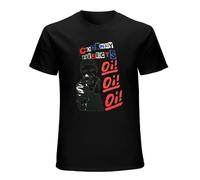 RUZHI RARE Men's Cockney Rejects T Shirt Short Sleeve Cotton IK467 Black XXL