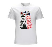 RUZHI RARE Men's Cockney Rejects T Shirt Short Sleeve Cotton IK467 White XL