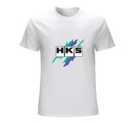 RUZHI RARE Men's Malcolm New Hks Performance Racing T Shirt White M