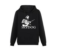 RUZHI RARE Men's Skydog Tshirt Duane Allman 68 Hooded Hoodie M Black